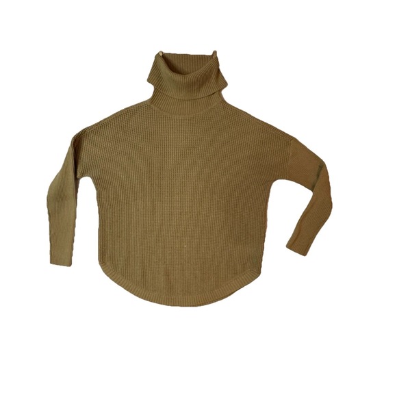 Michael Kors Sweaters - Michael Kors waffle knit turtle neck sweater medium tan/camel oversized